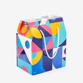 Geometrik Renkli Desenli Hediye Kutusu