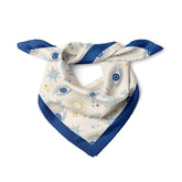 Göz Desenli Mavi Bandana