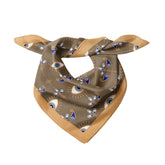 Göz Desenli Haki-Bej Bandana