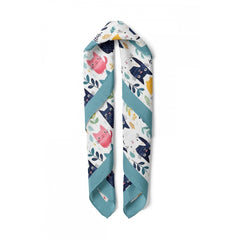 Kedi Desen Turkuaz Bandana Fular