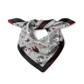 Köpek Desenli Gri Bandana