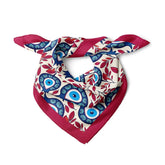 Nazar Boncuğu Desenli Bordo Bandana