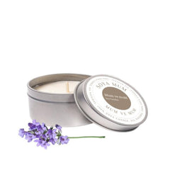 Lavanta Soya Wax Metal Kutu Mum