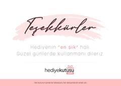 Hediye Kutusu Teşekkür Kartı