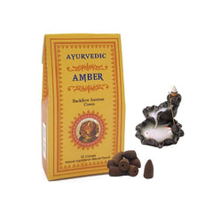 Ayurvedic Amber Geri Akışlı 10 Tütsü Konisi