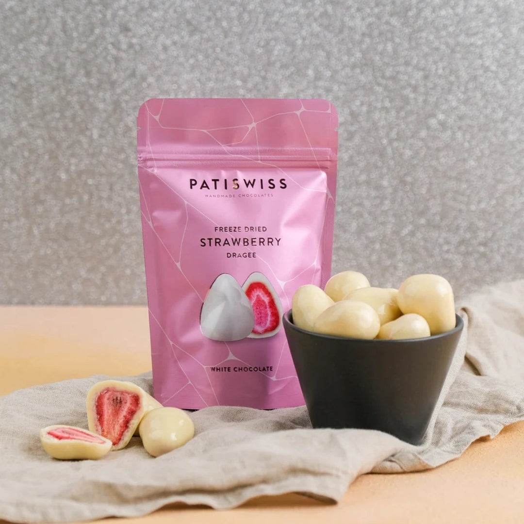 Beyaz Çikolatalı Çilek Draje 80G