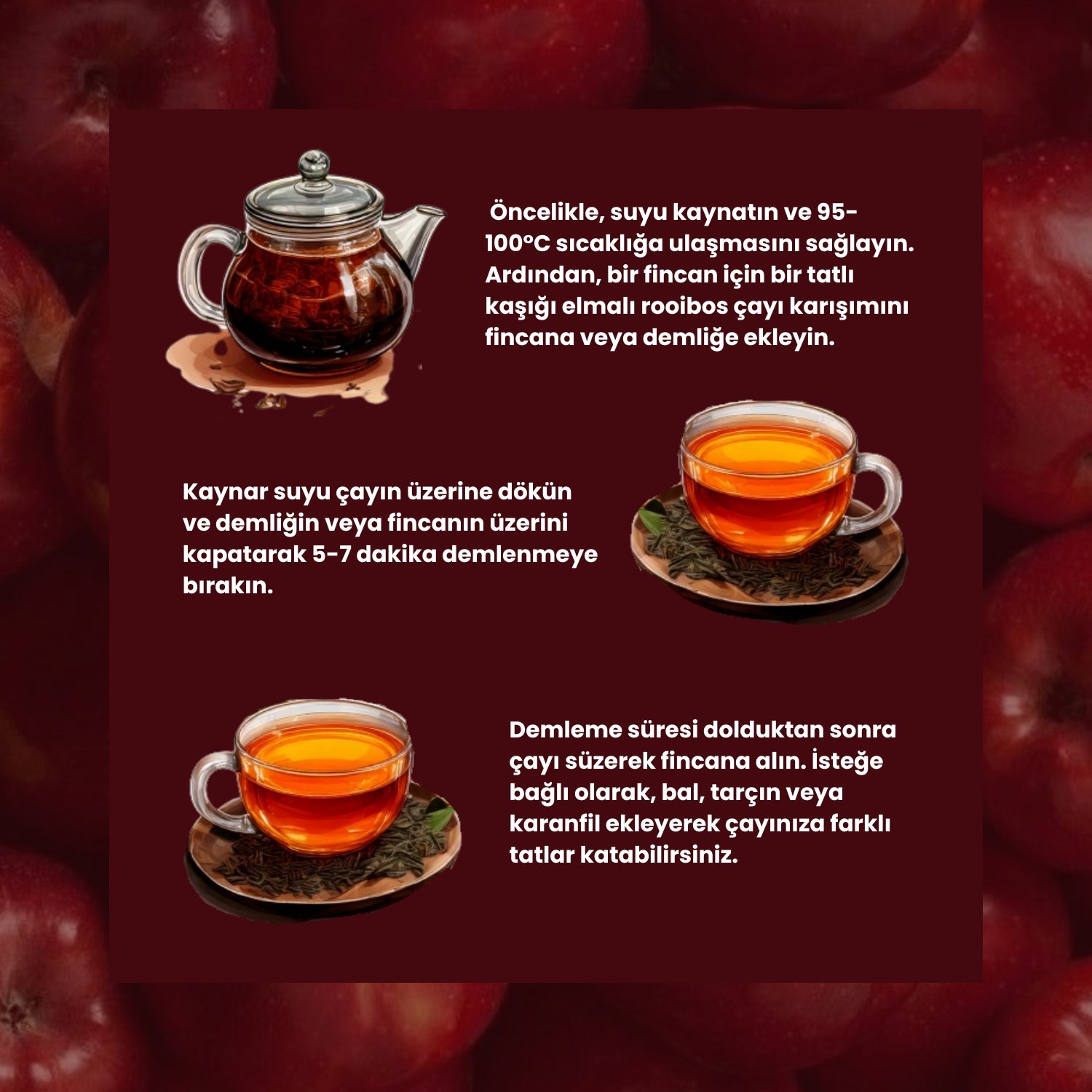 Elmalı Rooibos Çayı 50 Gram