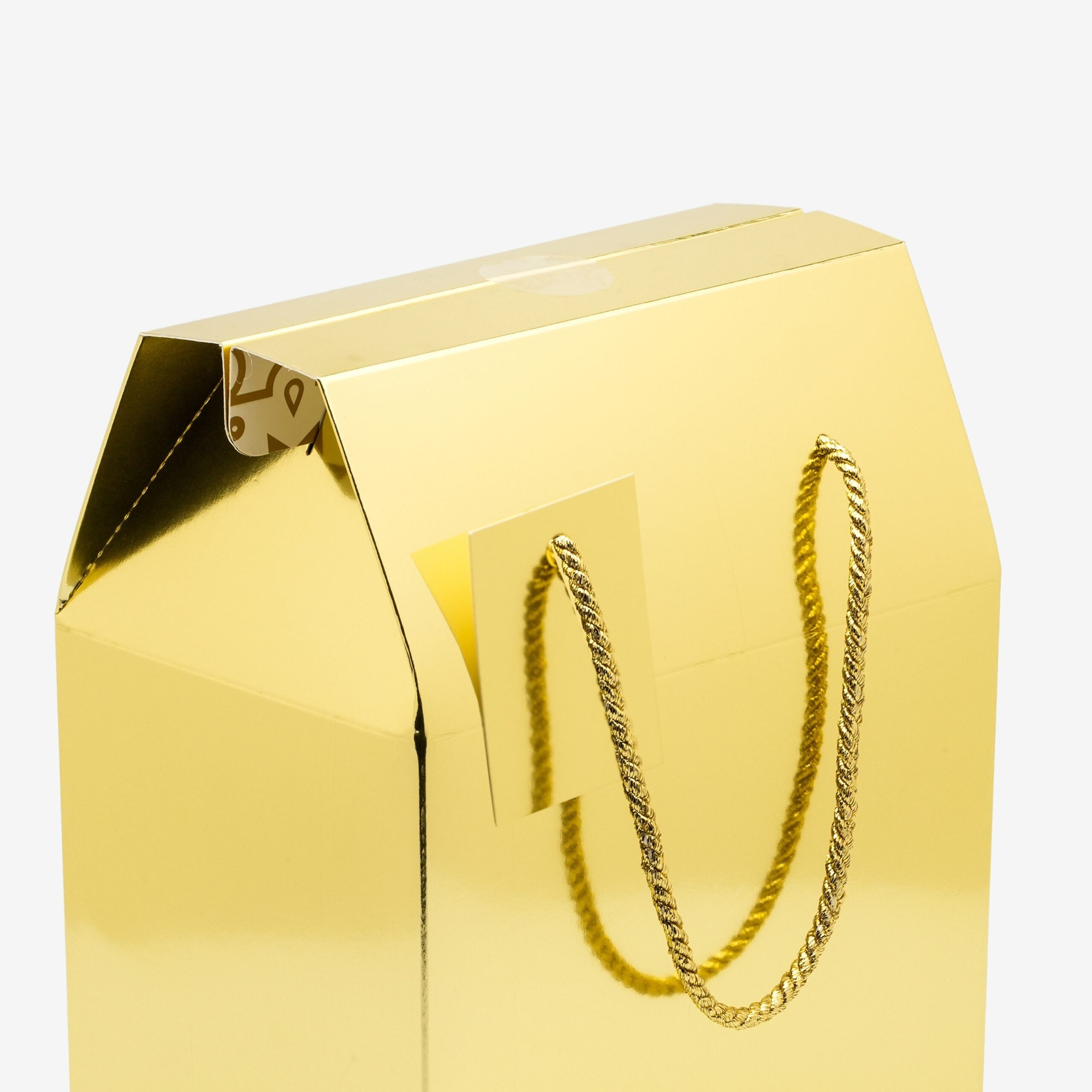 Gold Metalize Parlak Hediye Kutusu