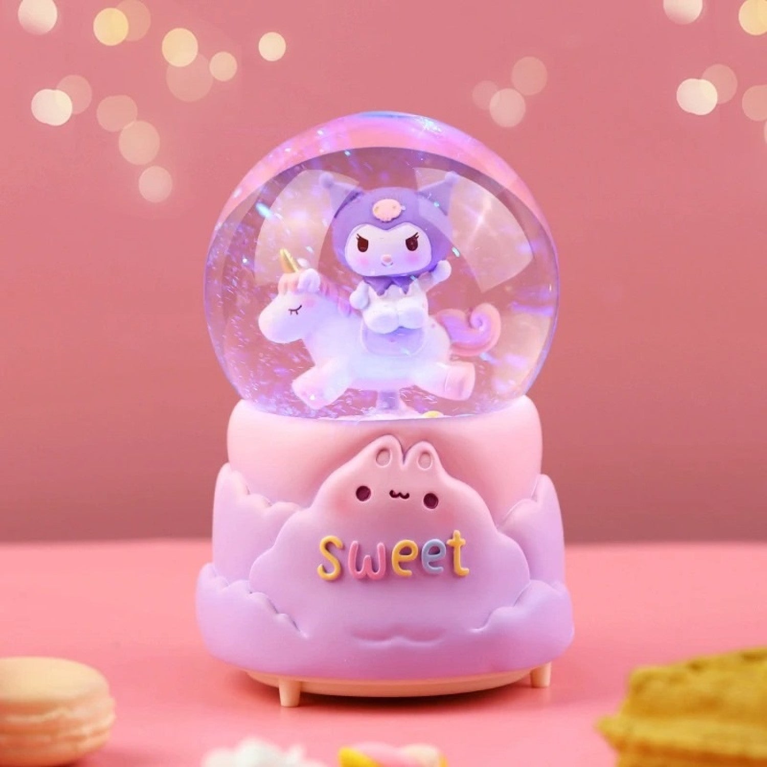 Kuromi Işıklı Müzikli Kar Küresi Orta Boy