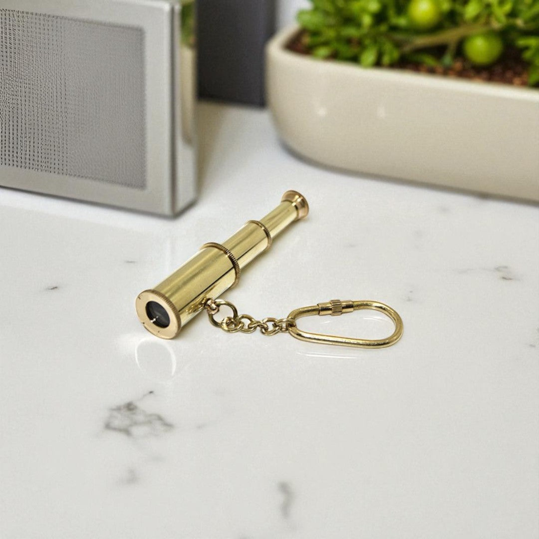 Pirinç Dürbünlü Anahtarlık