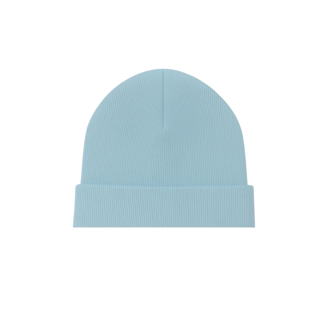 Unisex Mavi Basic Katlamalı Bere