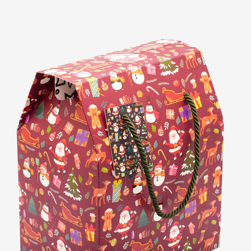 Yılbaşı Temalı Kırmızı Hediye Kutusu