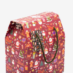 Yılbaşı Temalı Kırmızı Hediye Kutusu