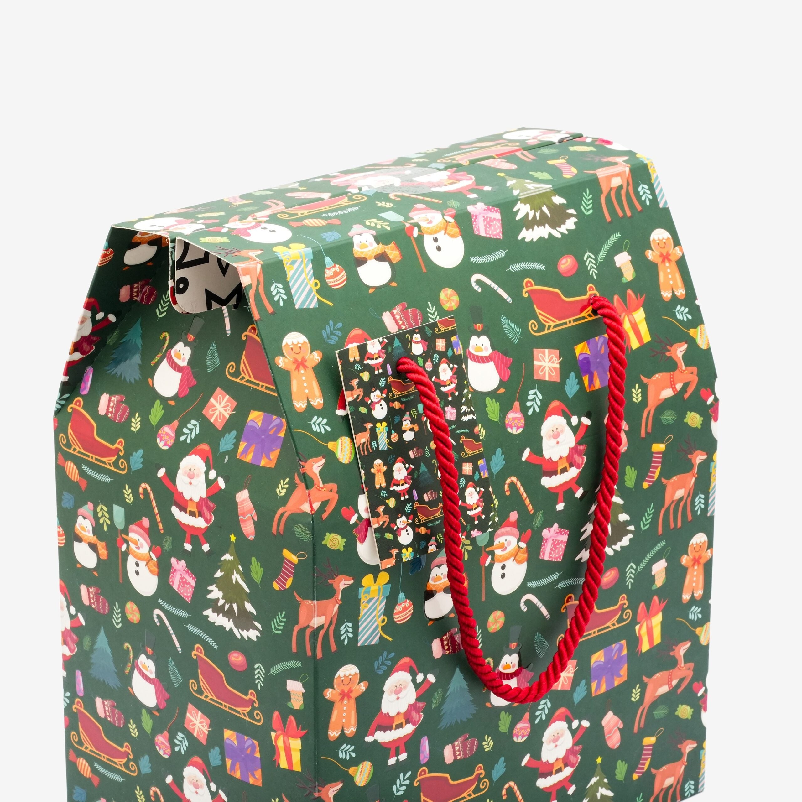 Yılbaşı Temalı Yeşil Hediye Kutusu