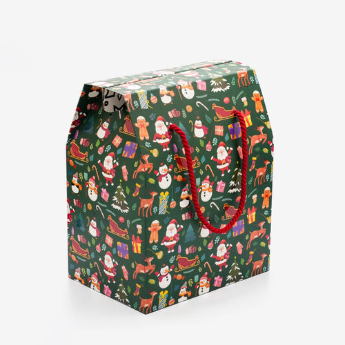 Yılbaşı Temalı Yeşil Hediye Kutusu