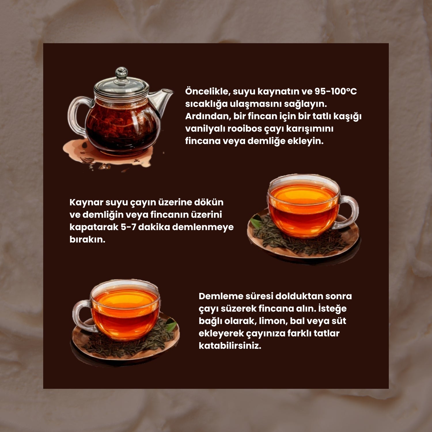 Vanilyalı Çikolatalı Rooibos 50 Gram